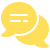 icône de messagerie en jaune