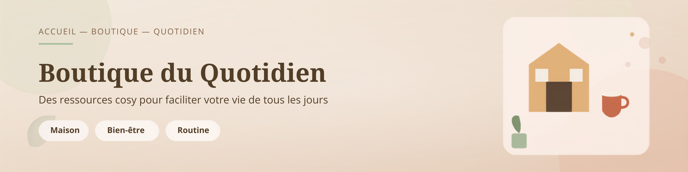 Bannière boutique du quotidien Cé Com' Céline