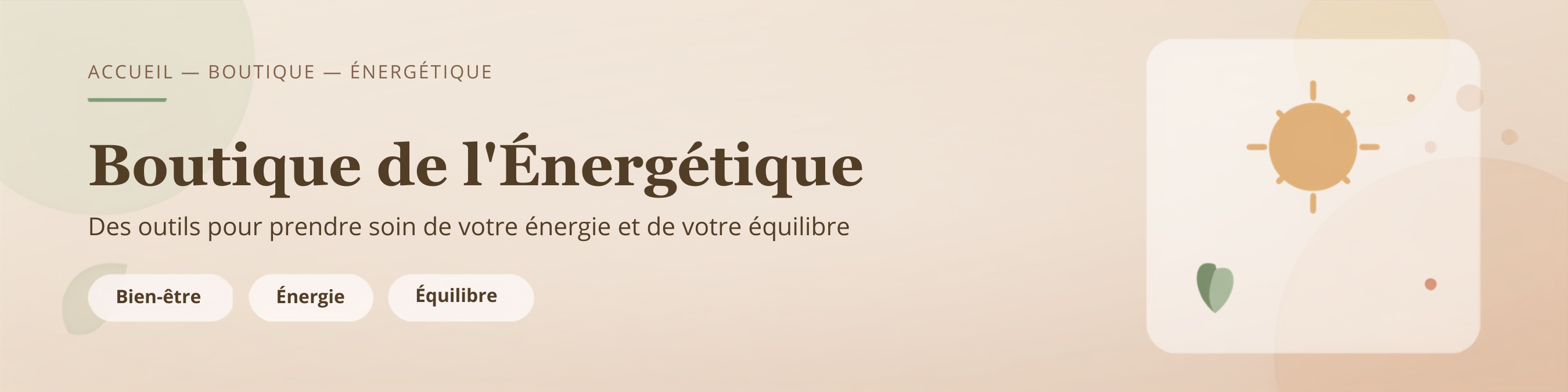 Bannière boutique énergétique Cé Com' Céline