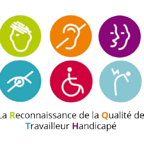 RQTH par la MDPH Logo de la reconnaissance en qualité de travailleur handicapé